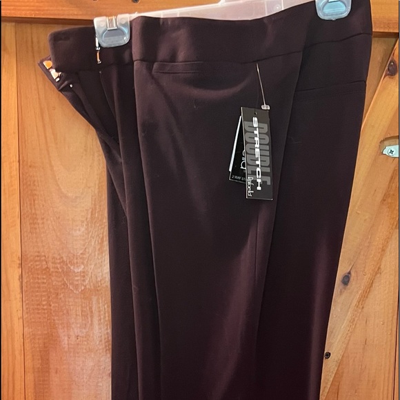 NWT Rafaella Two-Way Stretch Wine Dress Trousers -size 8 - Picture 1 of 8
